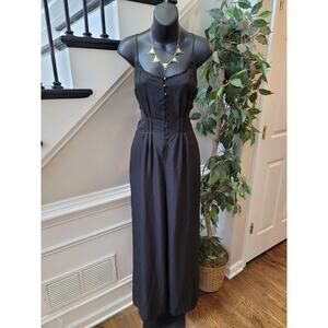 BCBG Generation Jumpsuit Women's Size 2 Black Wide Leg Sleeveless Romper Summer